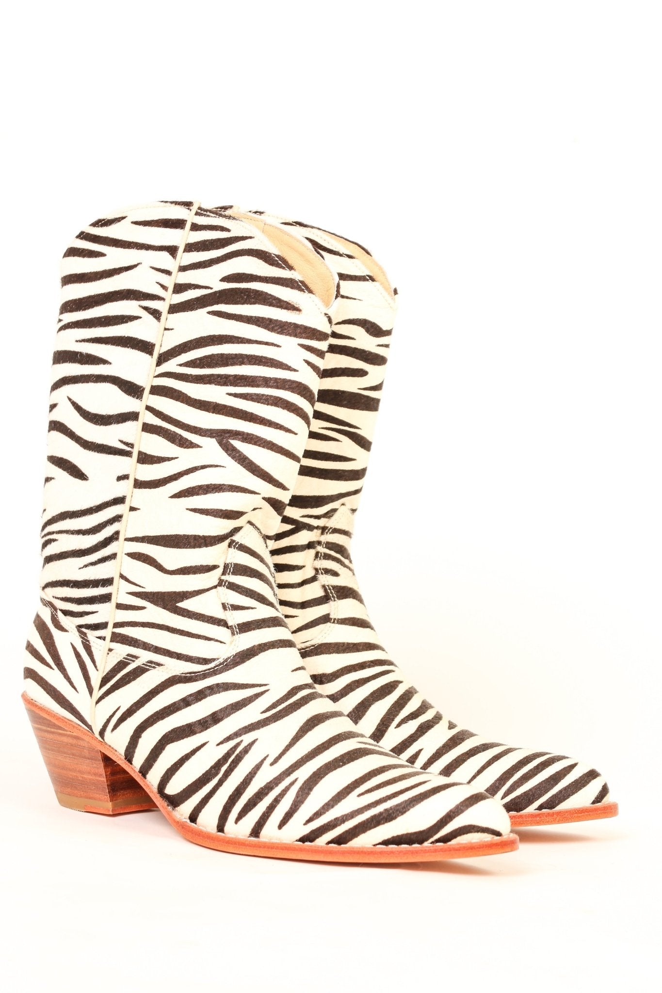 ZEBRA PRINT WESTERN BOOTS XENIAS - BANGKOK TAILOR CLOTHING STORE - HANDMADE CLOTHING